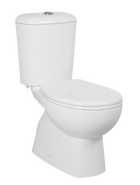 Rimless Close Coupled Toilet Suite S Trap Gloss White