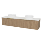 Vanity Wall Hung 1800 Double WG Basins SilkSurface AC Top