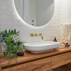 White Structured Matt Tile - lifestyle view