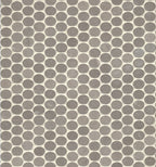 Natural Marble Cinder Grey Penny Round Honed Mosaic