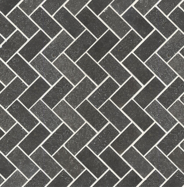Natural Basalt Grey Herringbone Polished Mosaic