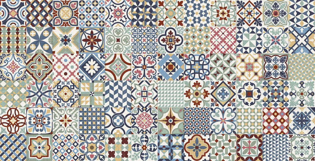 Sutura Multi Mix Porcelain Glazed Insert Matt Tile