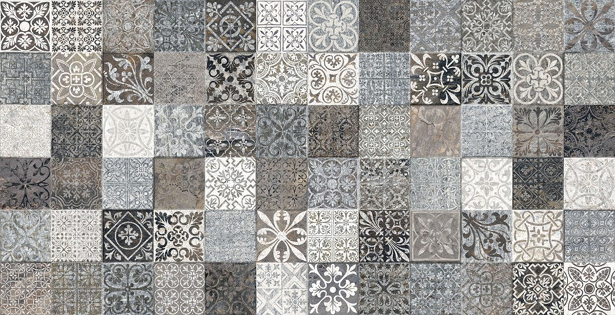 Sutura Gris Porcelain Glazed Insert Matt Tile