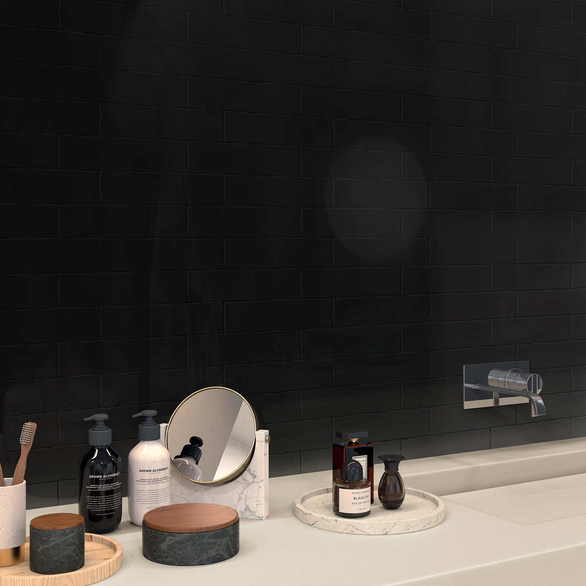 Black Gloss Tile - lifestyle view