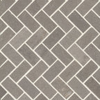Natural Limestone Cinder Grey Herringbone Honed Mosaic