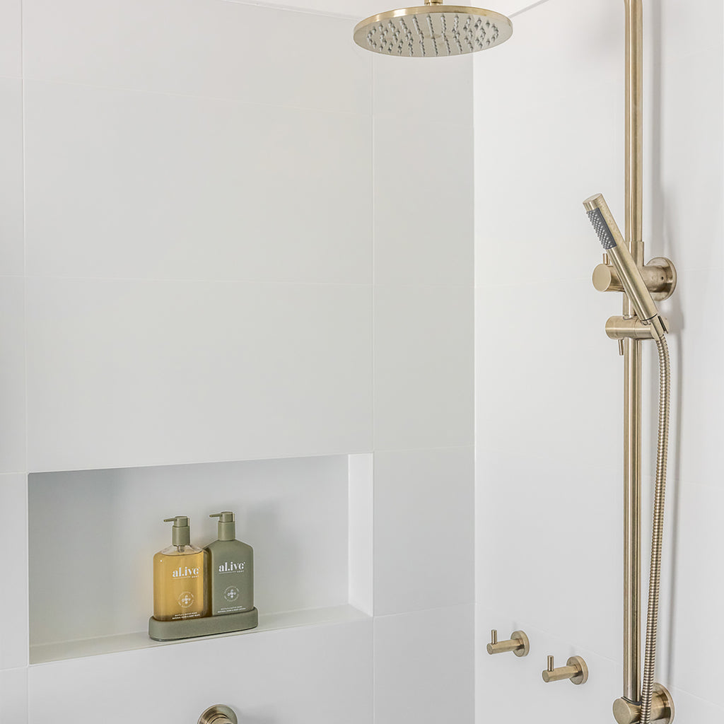 White Satin Tile - lifestyle view