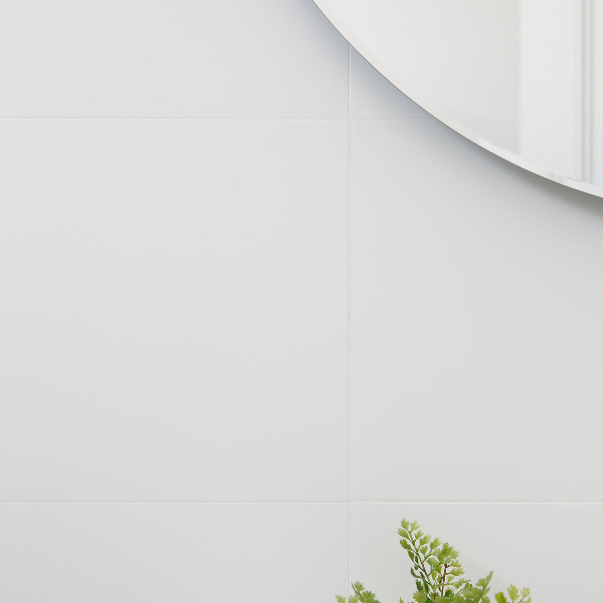 White Satin Tile - lifestyle view
