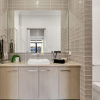 Seamist Gris Structured Gloss Tile - lifestyle view