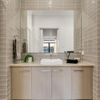 Seamist Gris Structured Gloss Tile - lifestyle view