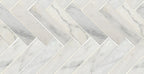 Natural Marble White Calacatta Herringbone Honed Mosaic
