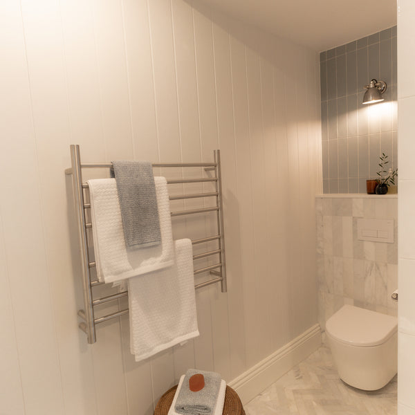 Natural Marble White Calacatta Herringbone Honed Mosaic - lifestyle view