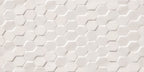 Spatial Hexagon White Structured Gloss Tile