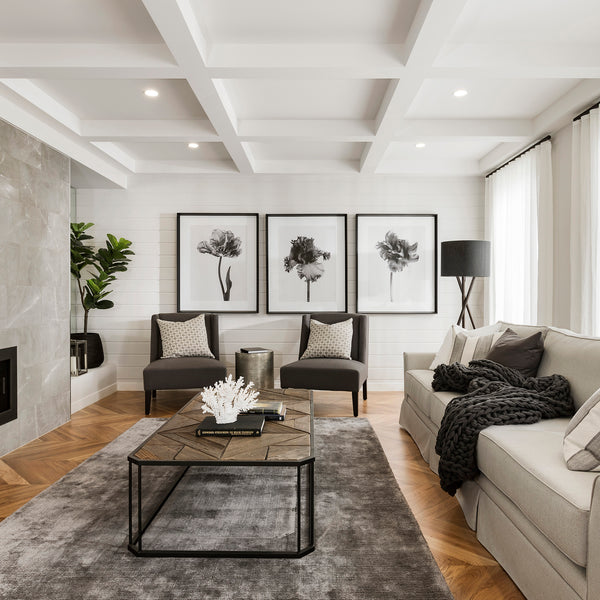 Amani Grey Polished Tile - lifestyle view