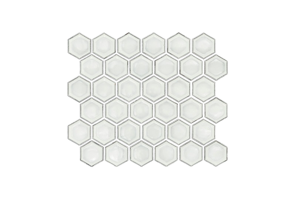 Art Hexagon White Gloss Mosaic