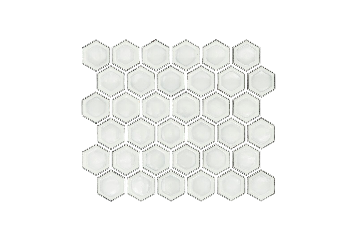 Art Hexagon White Gloss Mosaic