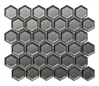 Hexagon Burnt Bronze Gloss Mosaic