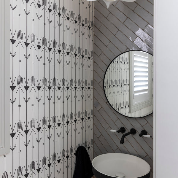 Grey Structured Gloss Tile - lifestyle view