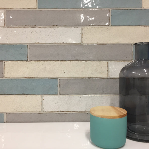 Sky Structured Gloss Tile - lifestyle view