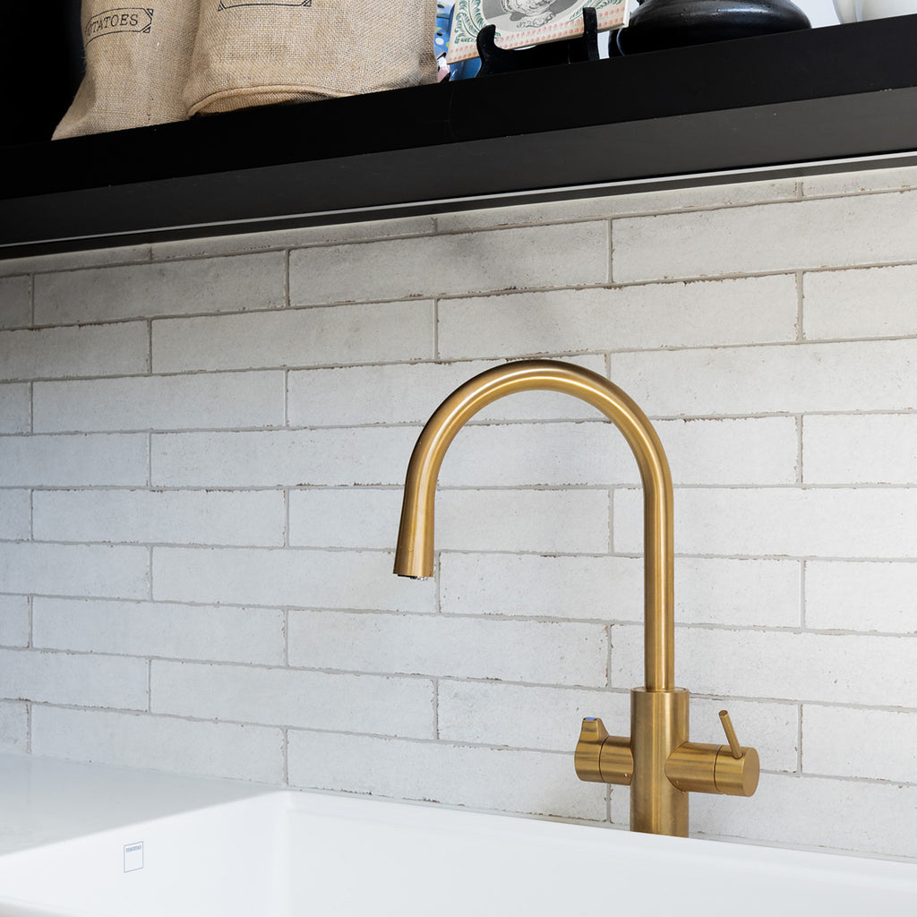 White Structured Gloss Tile - lifestyle view