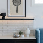 White Structured Gloss Tile - lifestyle view