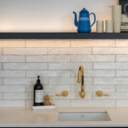 White Structured Gloss Tile - lifestyle view