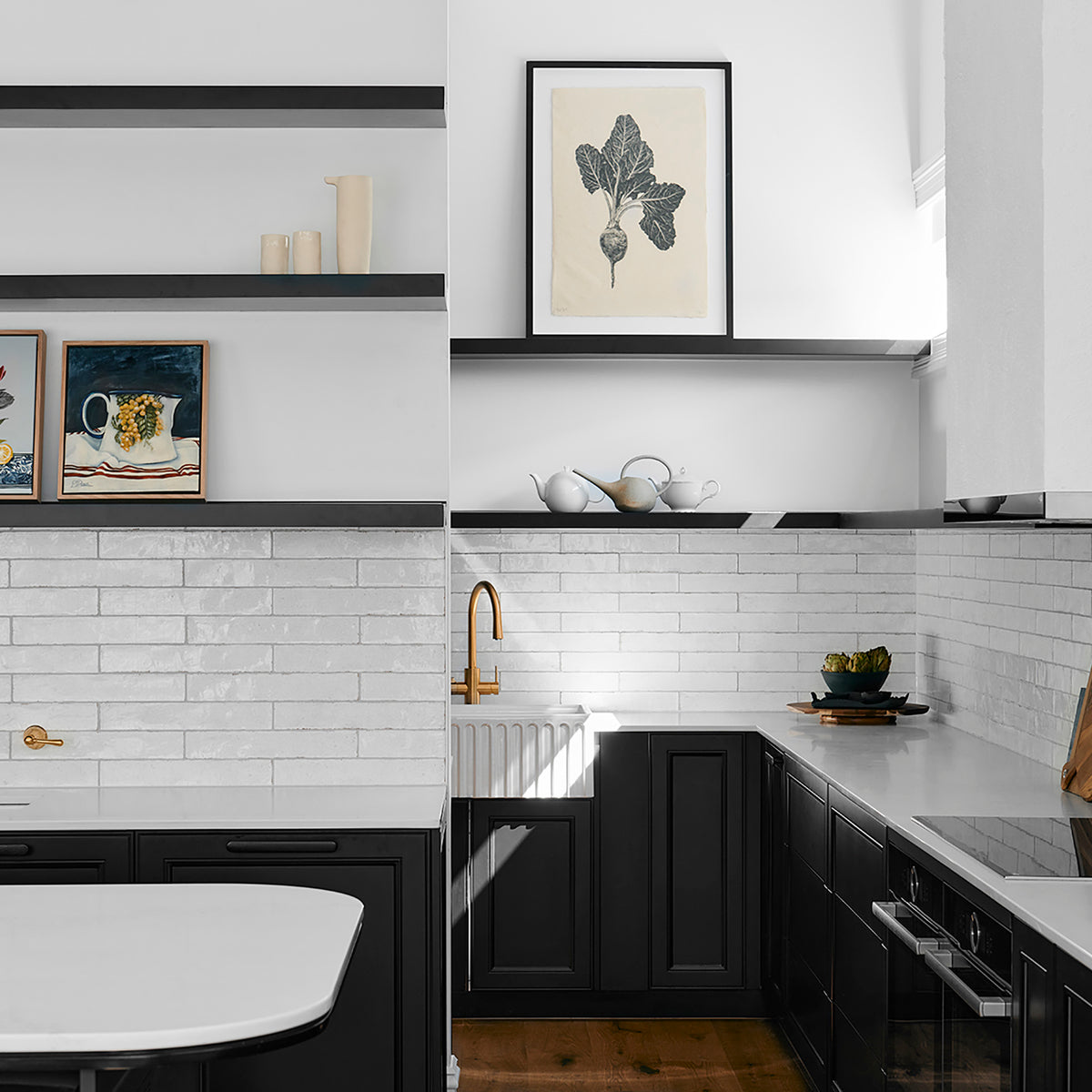 White Structured Gloss Tile - lifestyle view