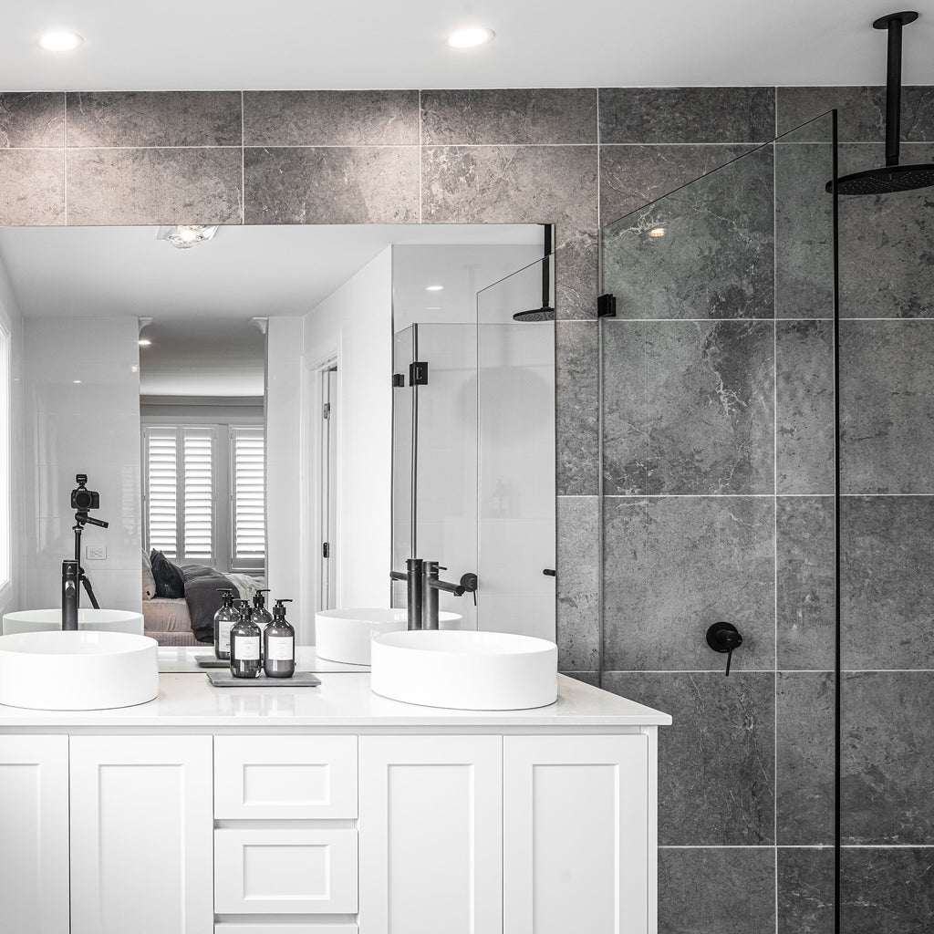 Grey Matt Tile - lifestyle view