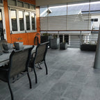 Grey Extra Textured Tile - lifestyle view