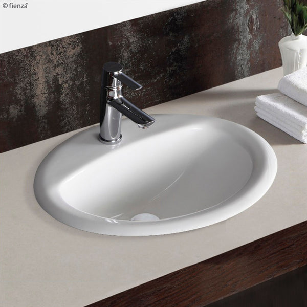 Semi Instert Basin 515 x 432 1TH Gloss White