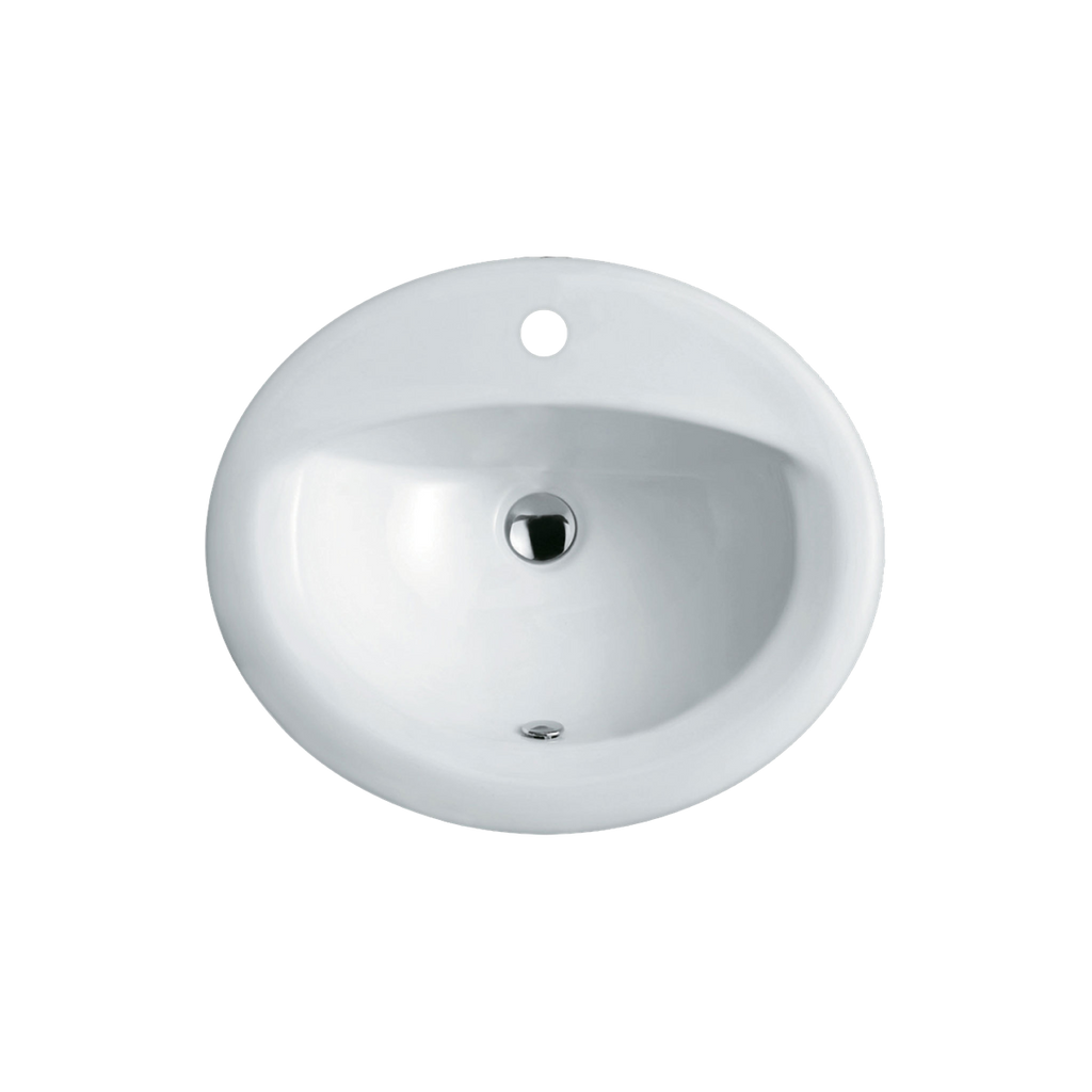 Semi Instert Basin 515 x 432 1TH Gloss White