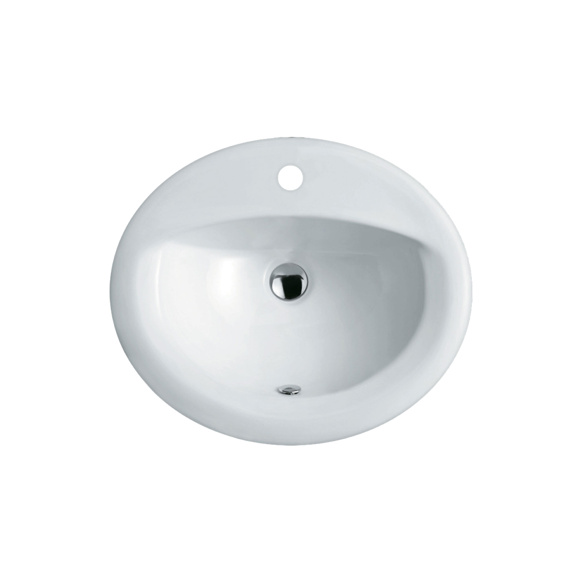 Semi Instert Basin 515 x 432 1TH Gloss White