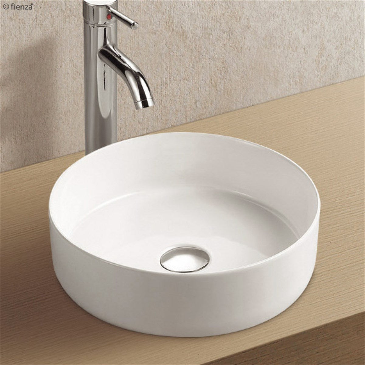 Vessel Basin No Tap Hole Ceramic 350 Gloss White