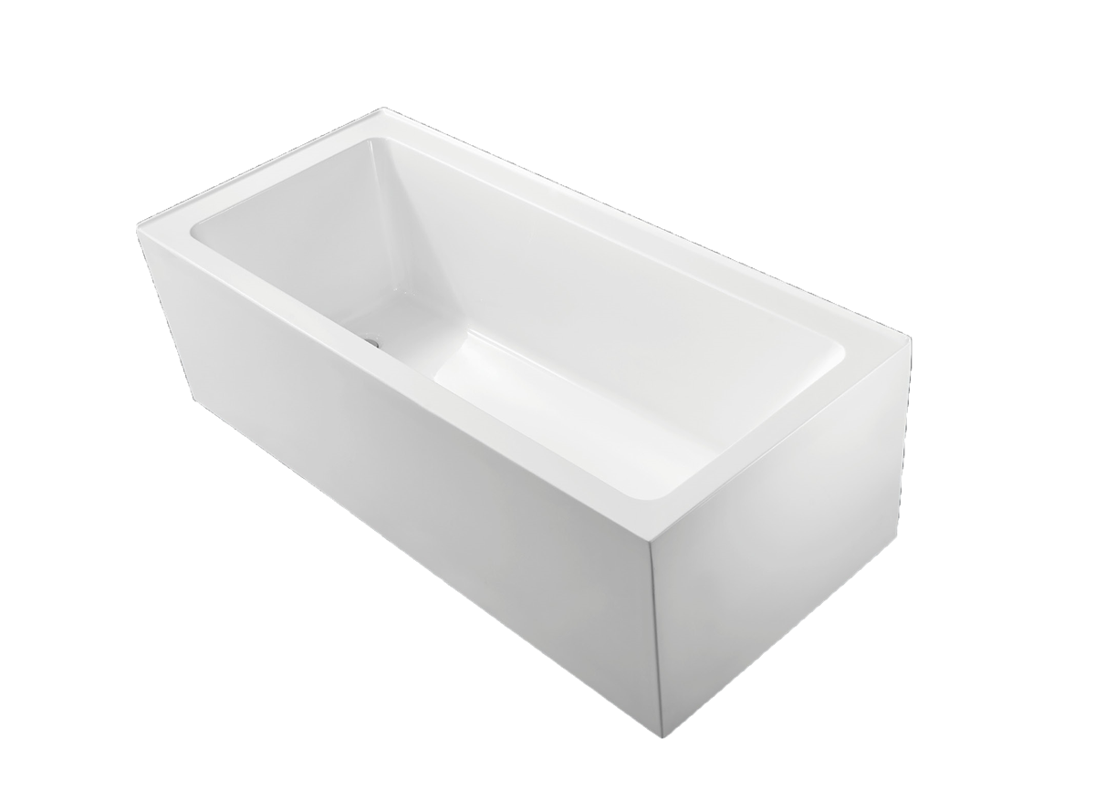 Corner Bath Right Acrylic 1500 Gloss White