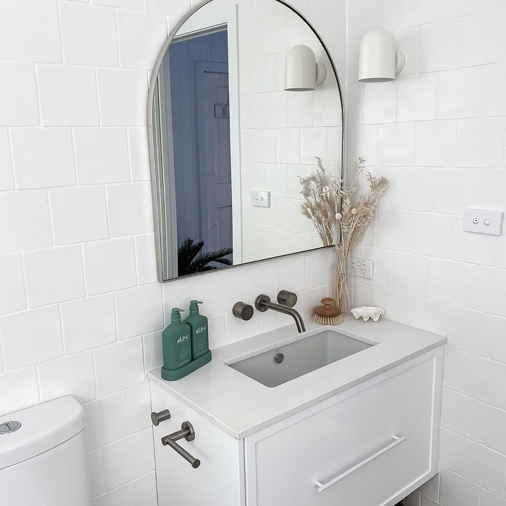 Super White Structured Matt Tile - lifestyle view