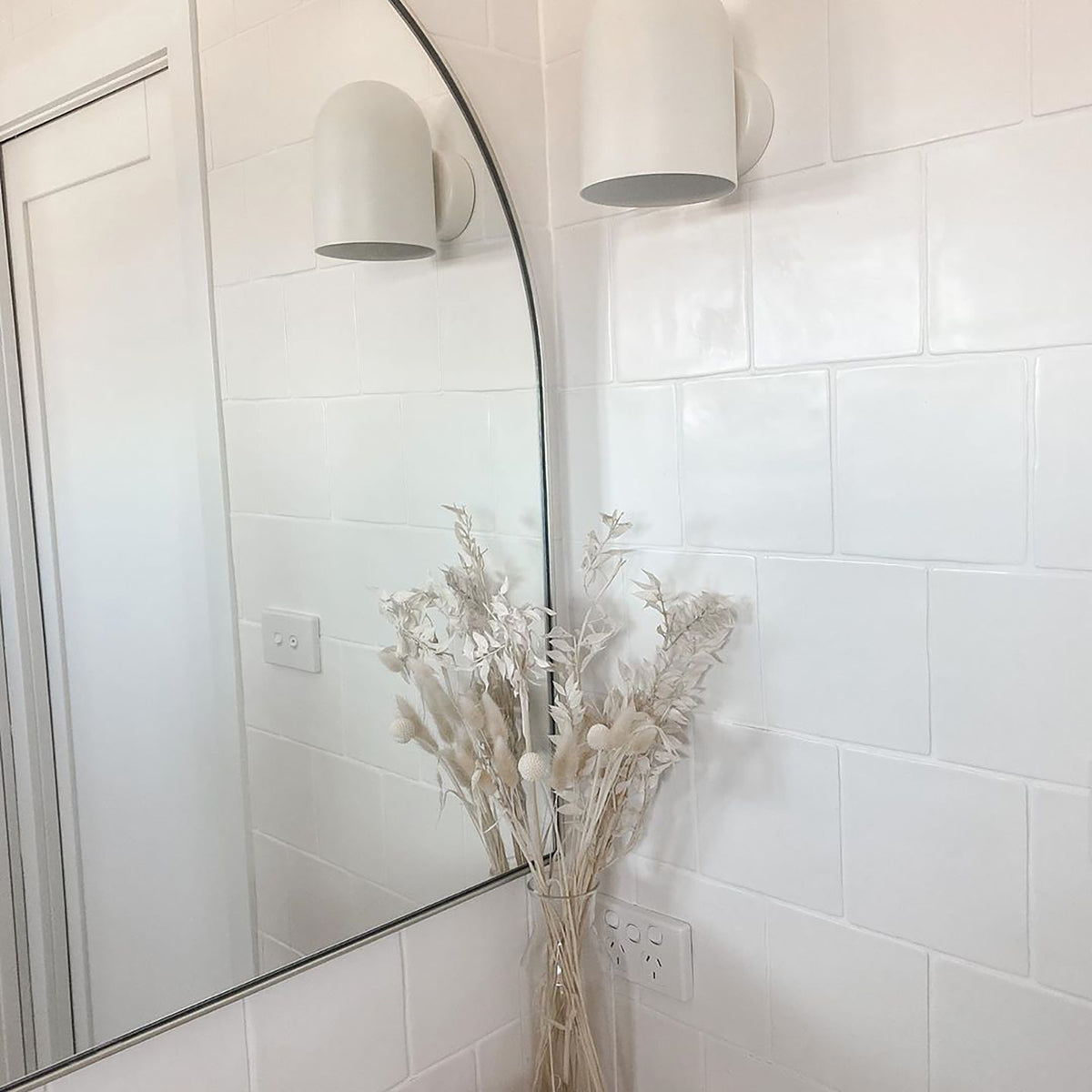 Super White Structured Matt Tile - lifestyle view