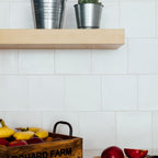 Super White Structured Matt Tile - lifestyle view