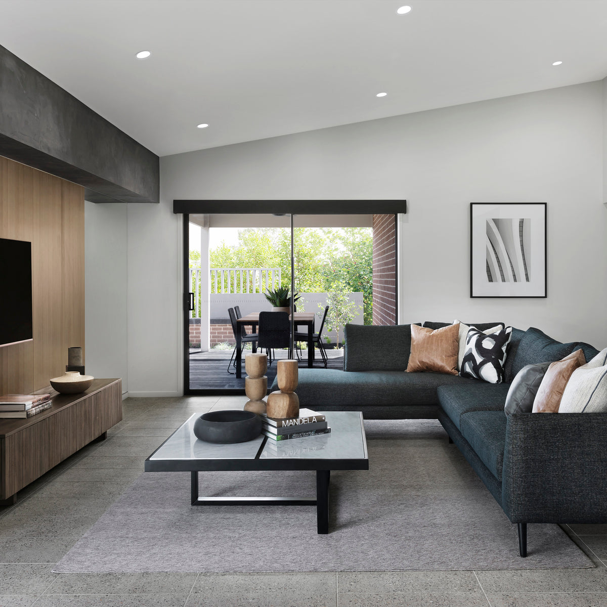 Greige Textured Tile - lifestyle view