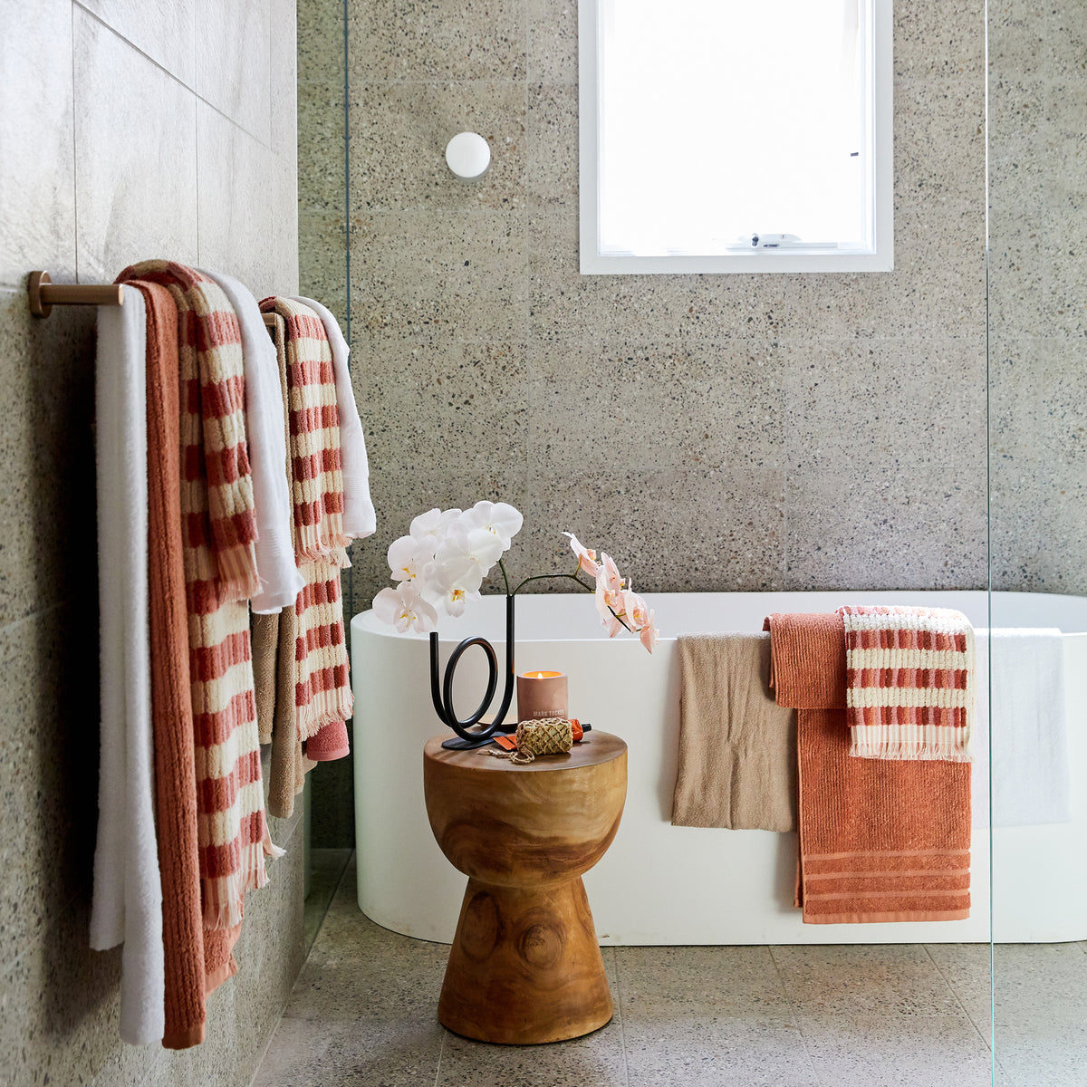 Greige Textured Tile - lifestyle view