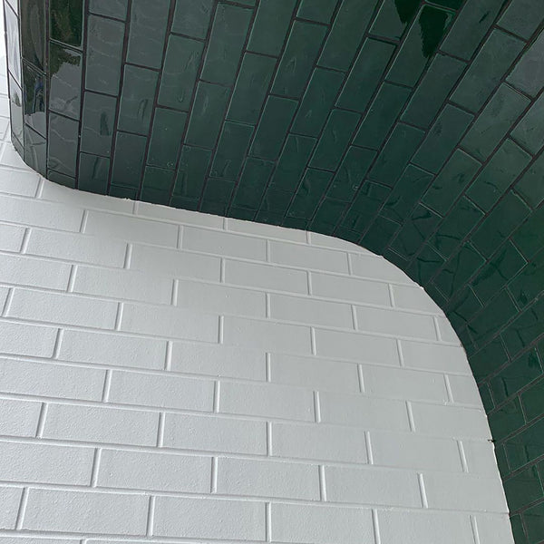 Green Crackle Structured Gloss Tile - lifestyle view
