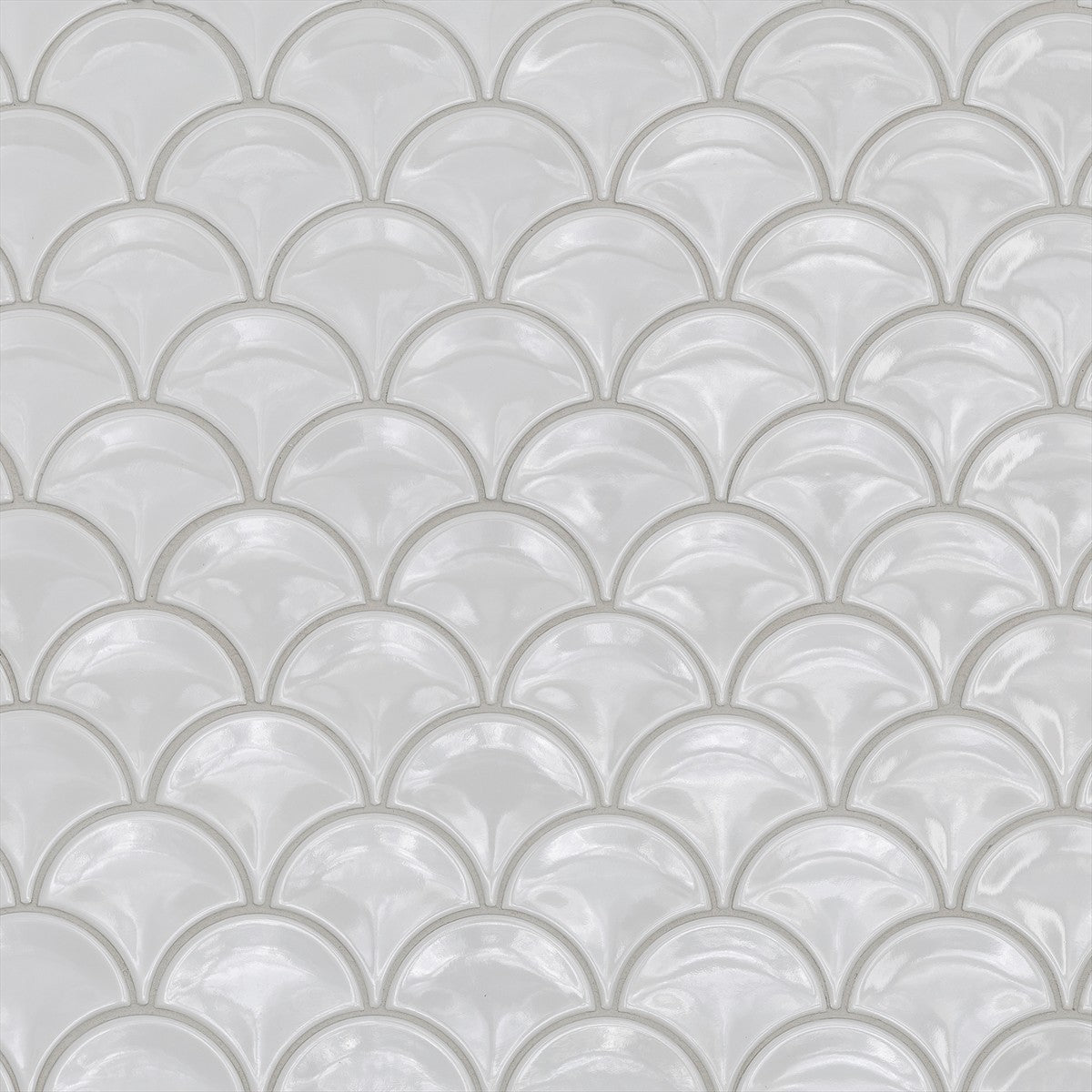 Fan White Gloss Mosaic