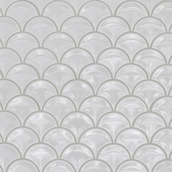 Fan White Gloss Mosaic