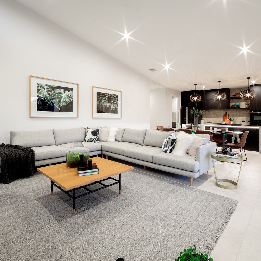 Natural Limestone Thala Grey Herringbone Honed Mosaic - lifestyle view