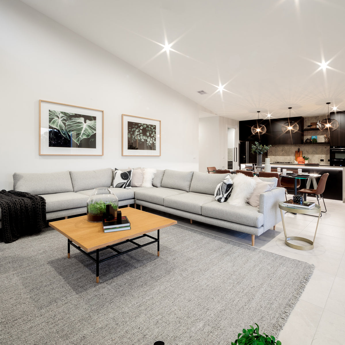Natural Limestone Thala Grey Herringbone Honed Mosaic - lifestyle view