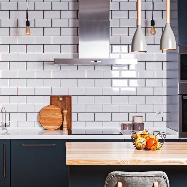 White Bevel Gloss Tile - lifestyle view