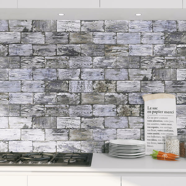 Wood Blue Matt Tile - lifestyle view
