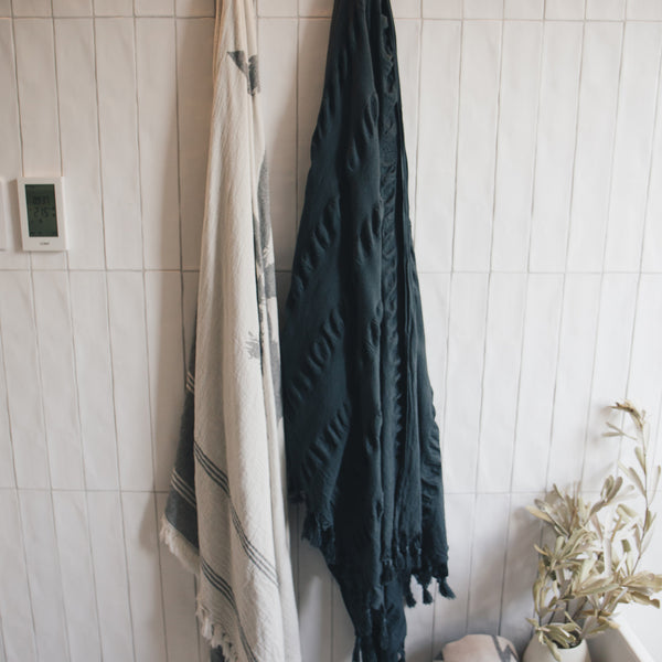 Super White Slim Structured Matt Tile - lifestyle view