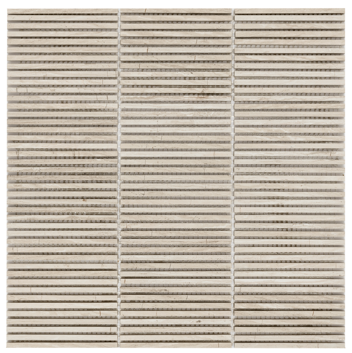 Natural Travertine Silver Fingers Polished Mosaic