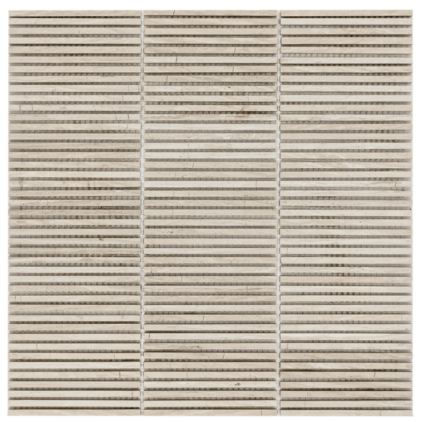 Natural Travertine Silver Fingers Polished Mosaic