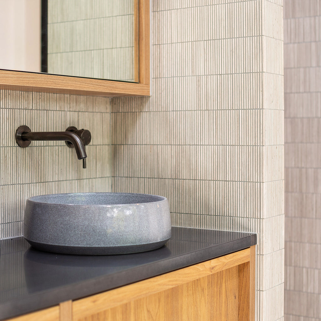 Natural Travertine Silver Fingers Polished Mosaic - lifestyle view