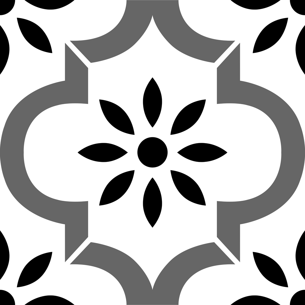 Majorca-Floral Floral White Matt Tile